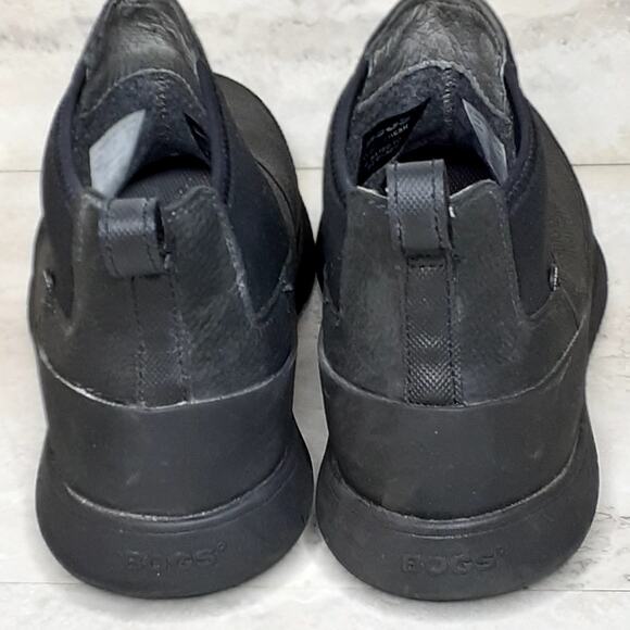 Mens Bogs Ankle Boots Black Size 9 Leather Waterproof - Picture 3 of 10